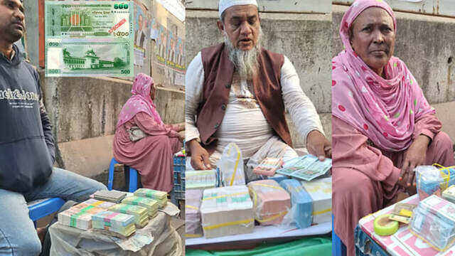 ফুটপাতে ৬০০ টাকায় ৫০০ টাকার নতুন নোট
