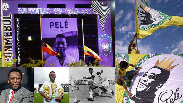 জন্ম ১৯৪০ - মৃত্যু ∞, মানে পেলের মৃত্যু নেই, তিনি অনন্ত